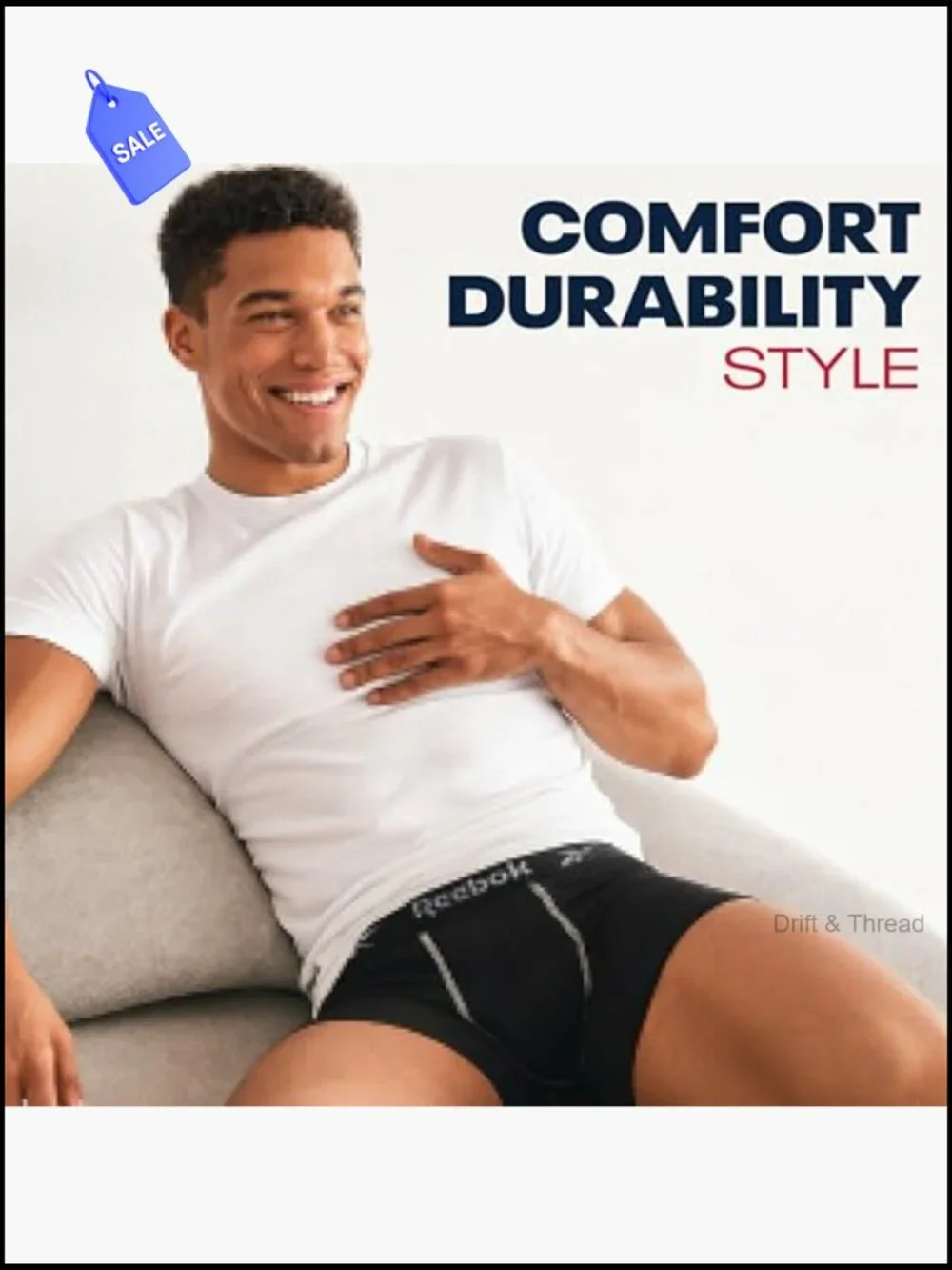 Mens 4-Pack Athletic Boxer Briefs 6 Inseam Moisture Wicking Tag Free